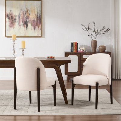 Chaises de salle à manger modernes, chaises de cuisine rembourrées en tissu et chaises de salle à manger de style campagne moderne, ensemble de 2
