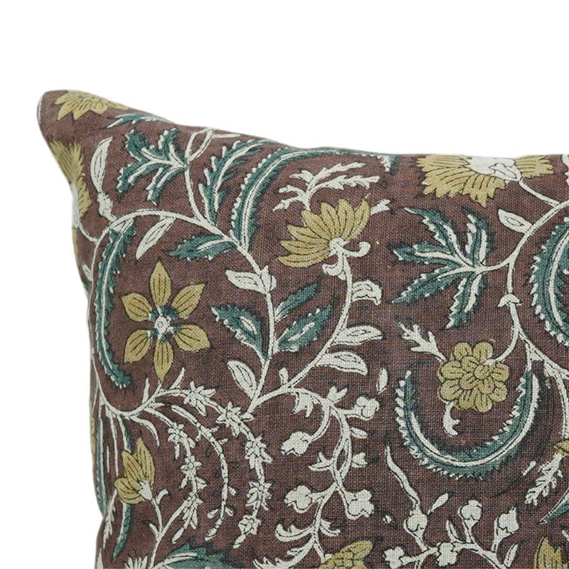 Housse de coussin intérieur / extérieur Floral Linen, H 12 po x l 20 po, Rectangulaire