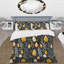 Ensemble de housse de couette en toile noire et jaune-1063957562