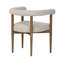 Chaise avec accoudoirs en blanc