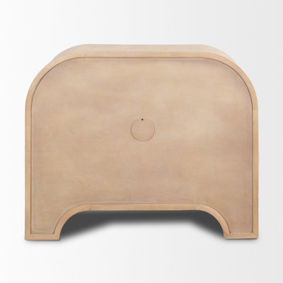 Arched Solid Wood Storage Cabinet