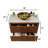 36'' Modern Luxury Sintered Stone Bathroom Vanity, Wall Mounted Vainty with Two Drawers and Gold Handle, Golden Basin
