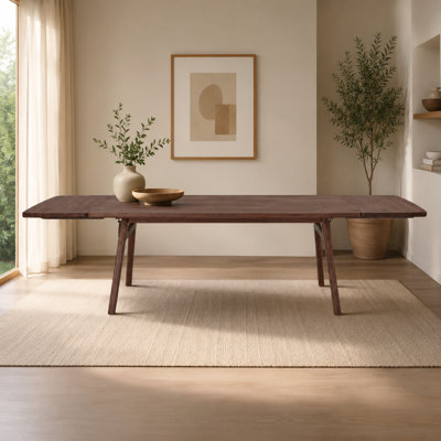 Eden Modern Extendable Walnut Wood Dining Table Large
