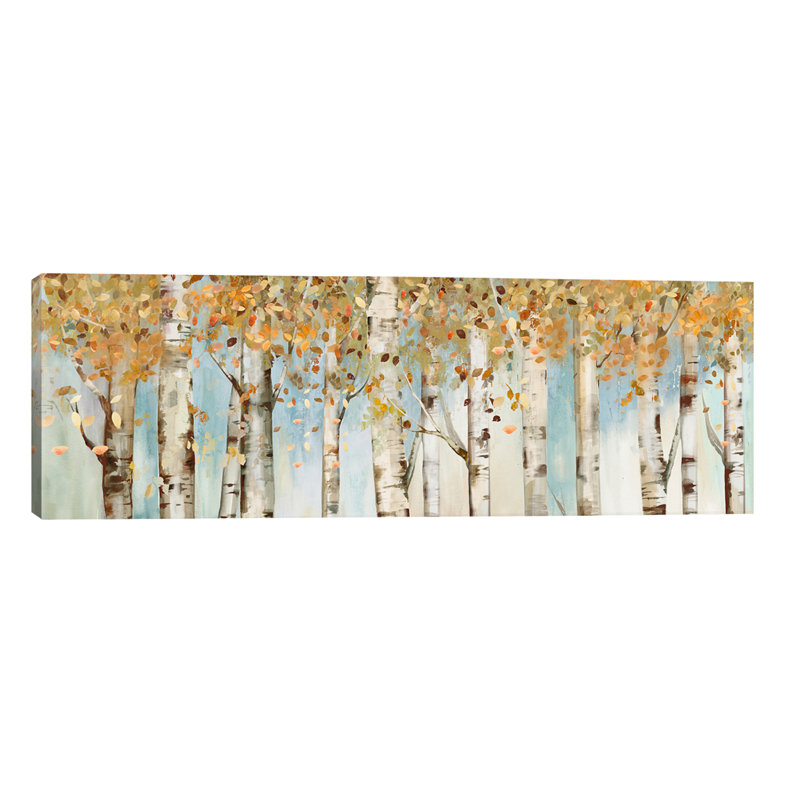 Birch Country by Allison Pearce - Panoramic Painting on Canvas, 30.48 cm H x 91.44 cm W x 1.91 cm D, No Frame