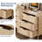 Oak 15MM P2 Density Board Solid Legs Real Rattan Melamine+Weave 47.2In 6-Drawer Cabinet