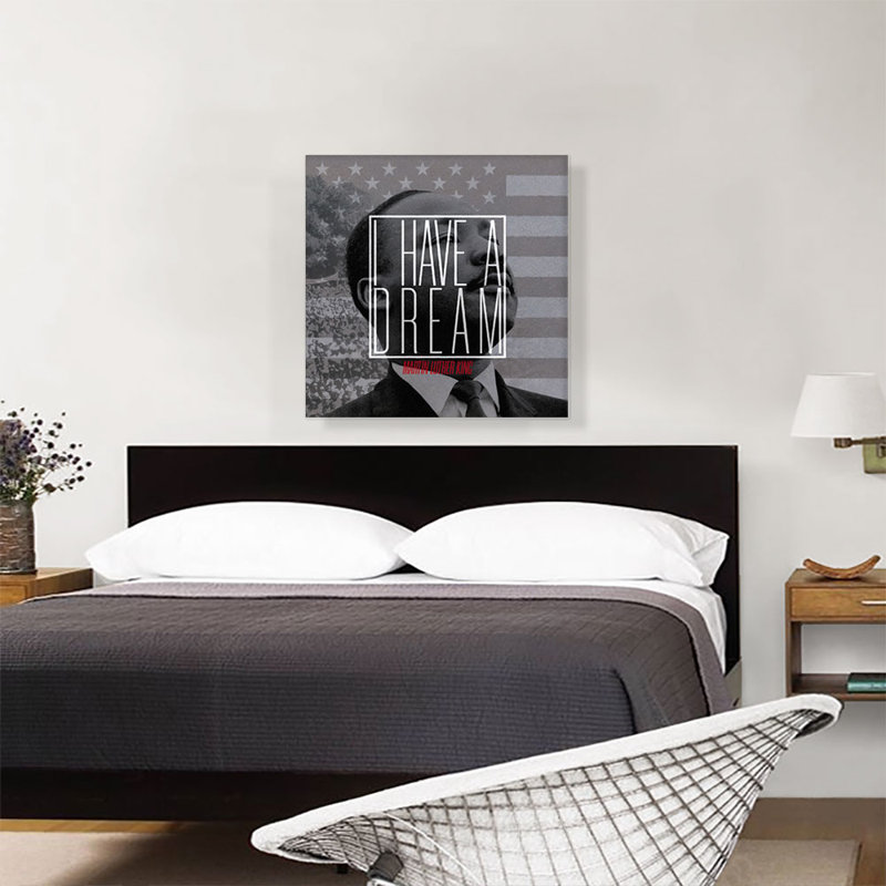 «I Have A Dream» par Martin Luther King, droits civiques, reproduction d'art texturé sur toile tendue