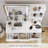 Lavin Makeup Vanity Set, Vanity Desk With Stool, LED Light Mirror And Charging Station, White-2125601925