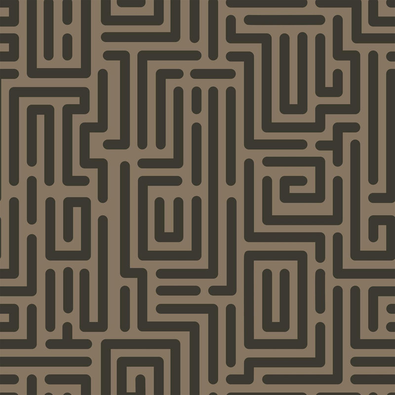 Diallo - Wallpaper by Sabrina Yvonne, Mocha, Faux Grasscloth, Non-pasted