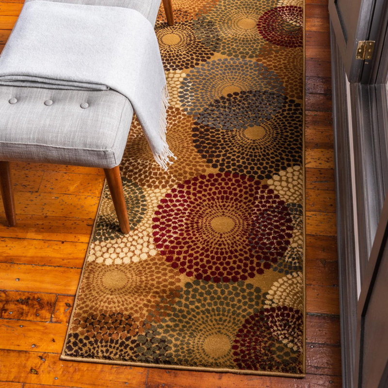 Tapis beige / brun Apex, Tapis de couloir 2 pi 7 po x 10 pi