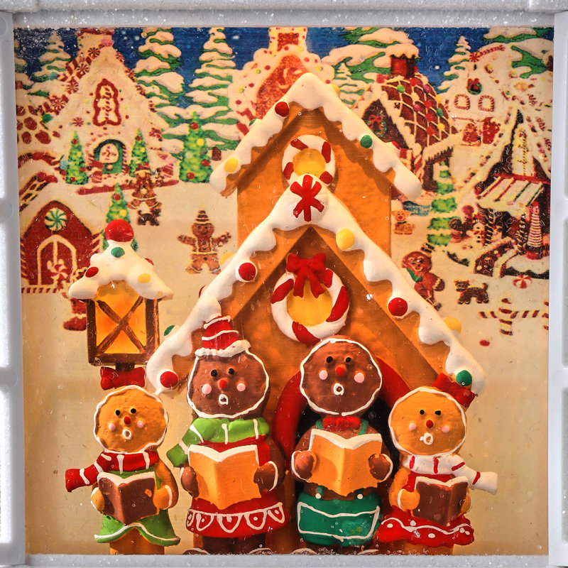 9" LED Gingerbread Arch Window Globe