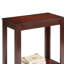 Table d'appoint / table de bout en bois de 24 po de hauteur, design traditionnel, cerisier foncé