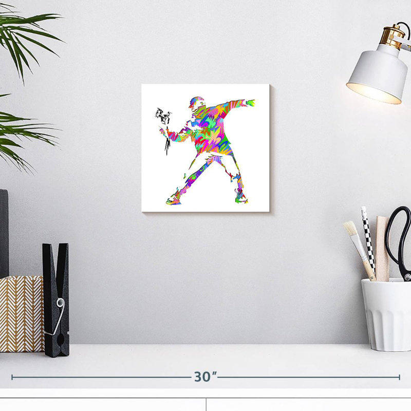 Fleurs de Leisha Banksy 2022, H 10 po x l 10 po
