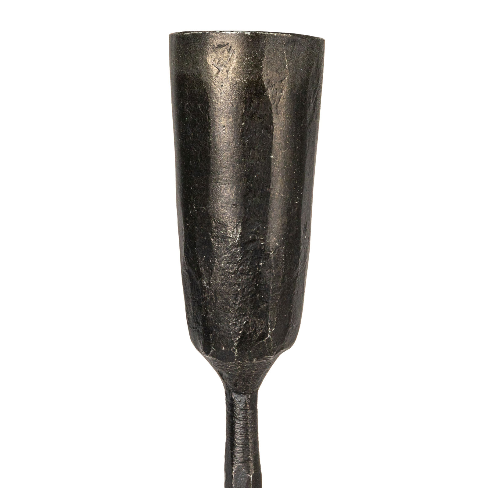 Hand-Forged Metal Candelabra, Black