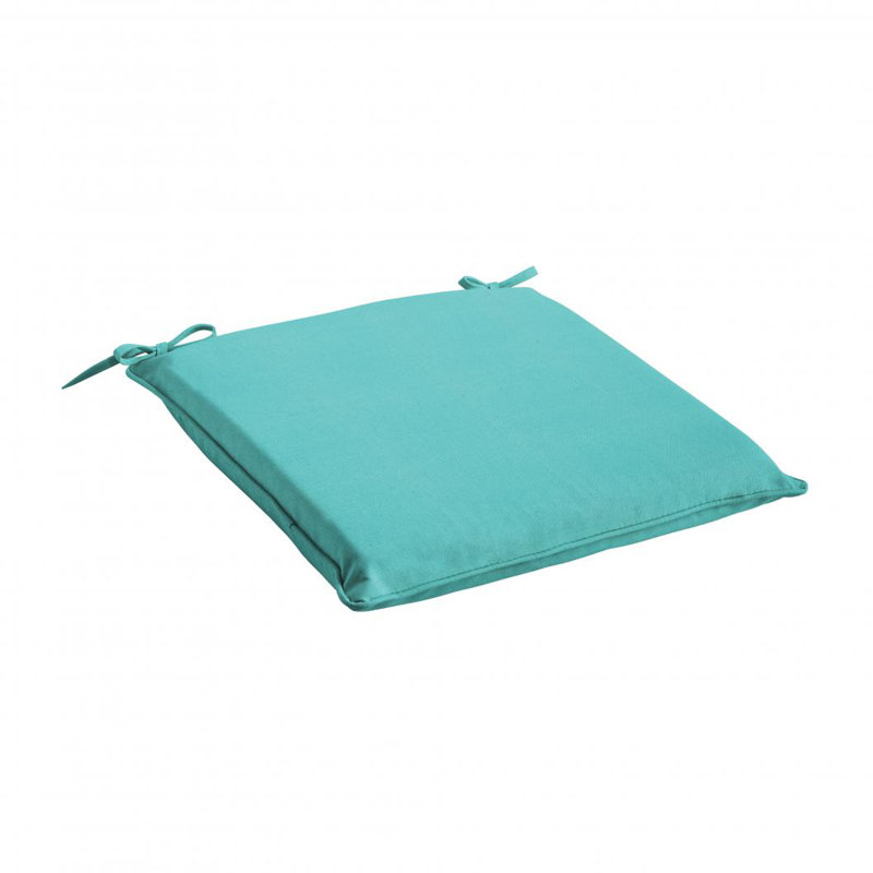 Macaire Sunbrella Outdoor 2'' Dining Chair Chair Pad, 2" H x 20" W x 20" D, Canvas Forest Green Sunbrella® Canvas