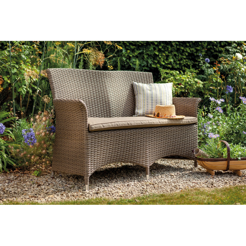 Banc de jardin en rotin Pascal