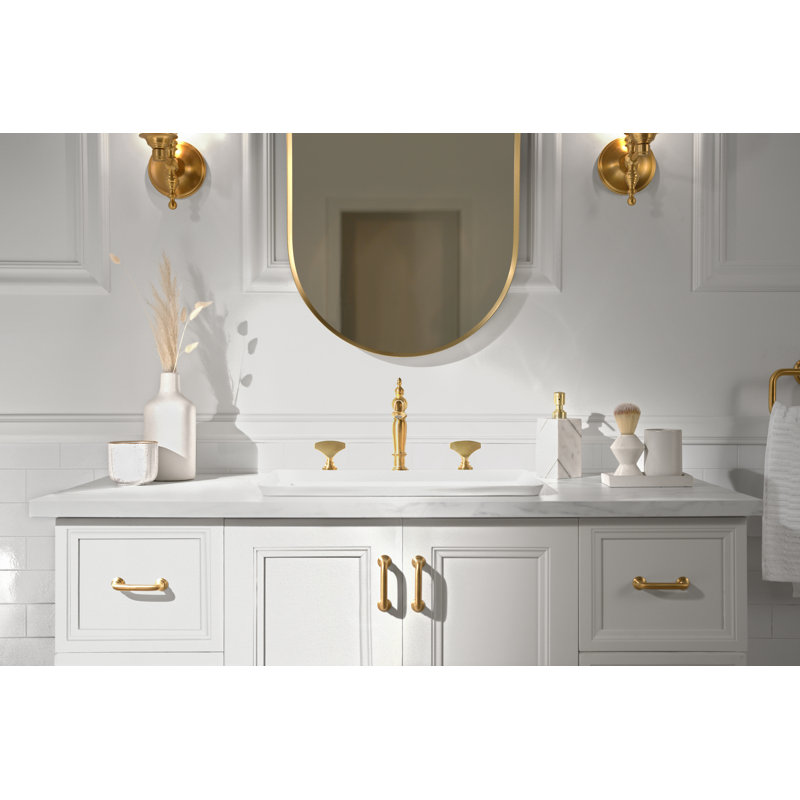 Artifacts Widespread Bathroom Sink Faucet Handles, Polished Chrome