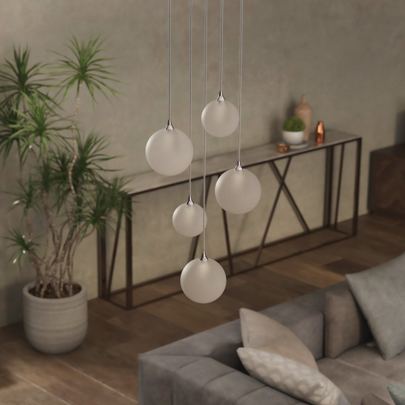 Perla 5 - Light Pendant, Satin Nickel