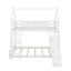 Lit superposé simple au-dessus de grand lit avec filets d'escalade et rampe d'escalade-2038154114