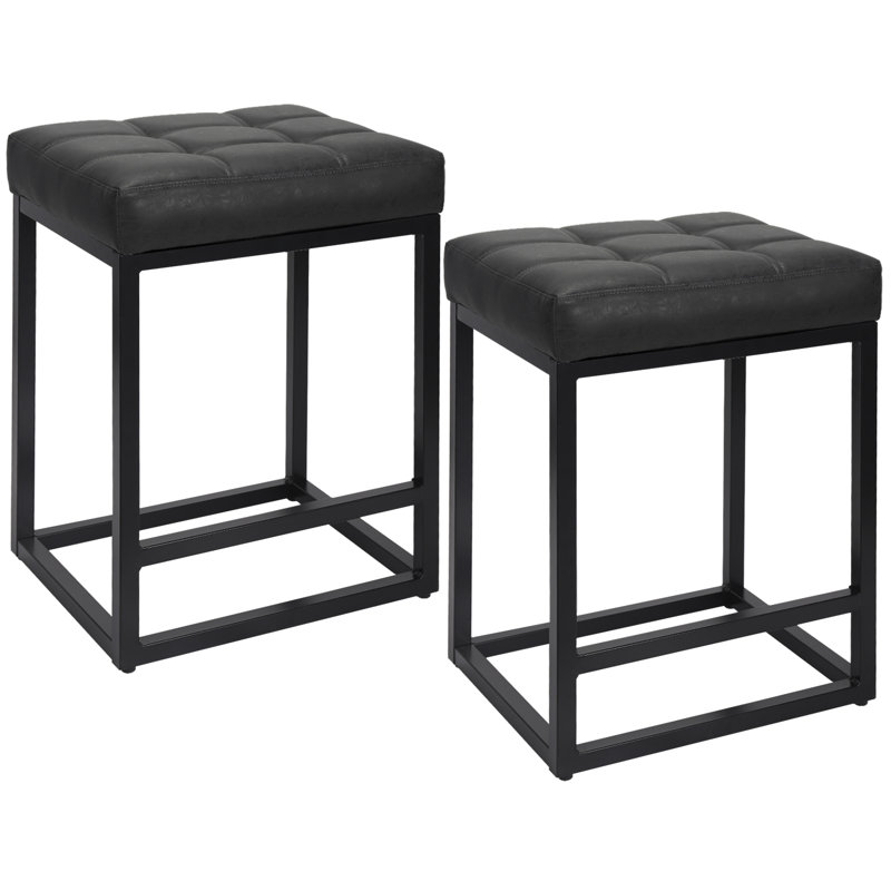 Leyo 25‘’ Kitchen Dining Counter Stool, Dark Gray