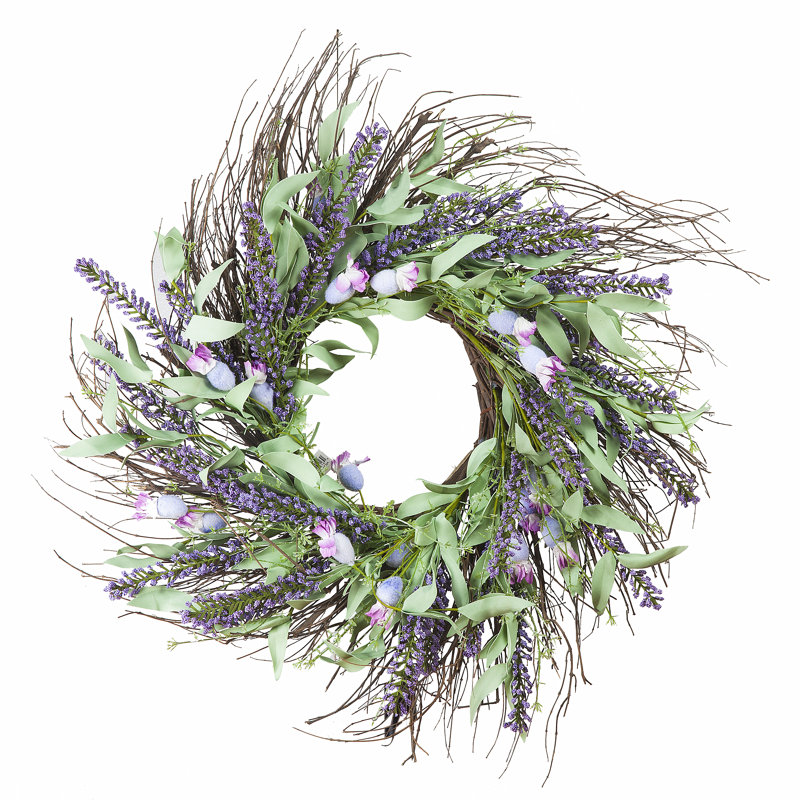 Faux Wood Chip / Wood Curl Silk 24'' Wreath