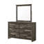 Mobilier de chambre rustique à cinq tiroirs de rangement en bois