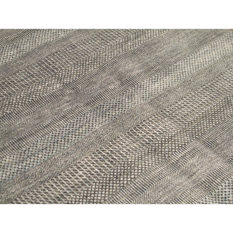 Tapis noir et turquoise noué à la main de haute qualité, Rectangle 8 pi 10 po x 12 pi
