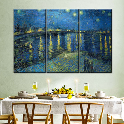 The Starry Night Over The Rhone Wall Art Multi Piece Canvas Print