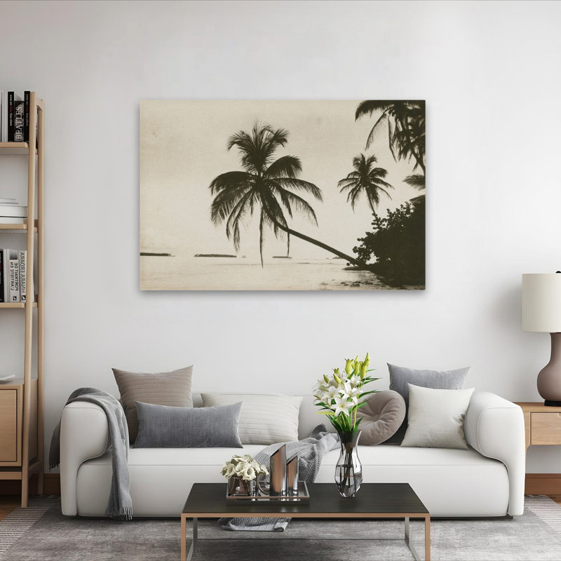Palm Beach I - plage, côte noire, art de la Floride, H 40 po x l 60 po