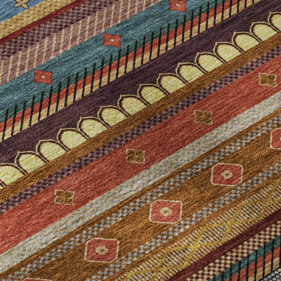 Premium Machine Washable Mayfield  Striped Rug