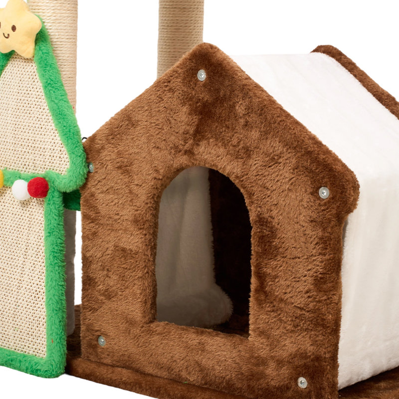 Cat Tree / Condo, 100cm H x 60cm W x 45cm D, Brown