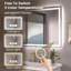 Miroir de salle de bain à DEL avec anti-buée, rétro-éclairé et miroirs de salle de bain éclairés-2063538197