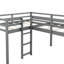 Lit mezzanine en L gris