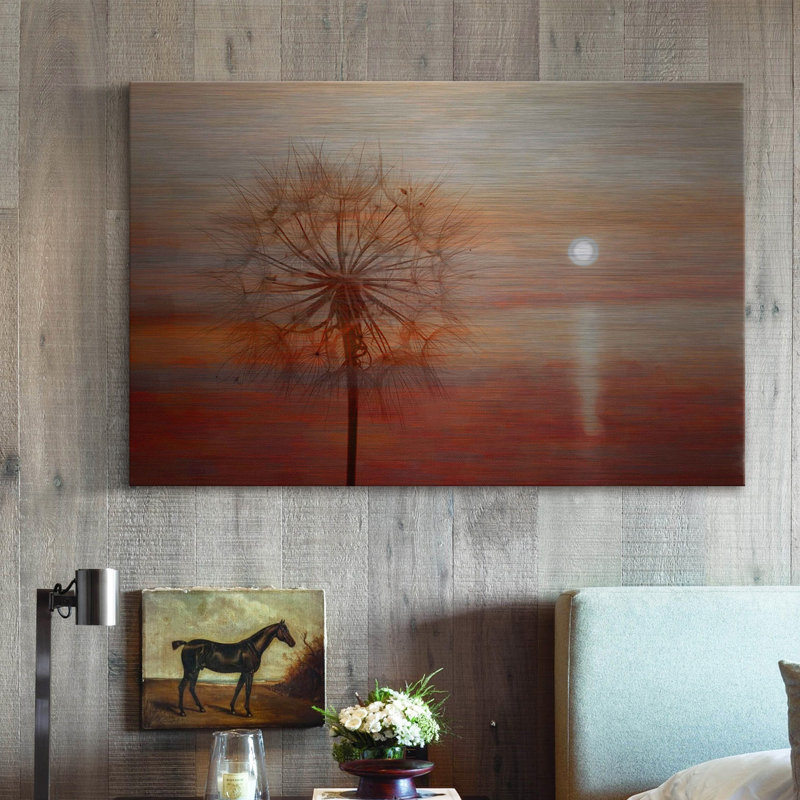 "dandy sunset" par parvez taj-impression sans cadre sur métal, H 30 po x l 45 po x P 1,5 po