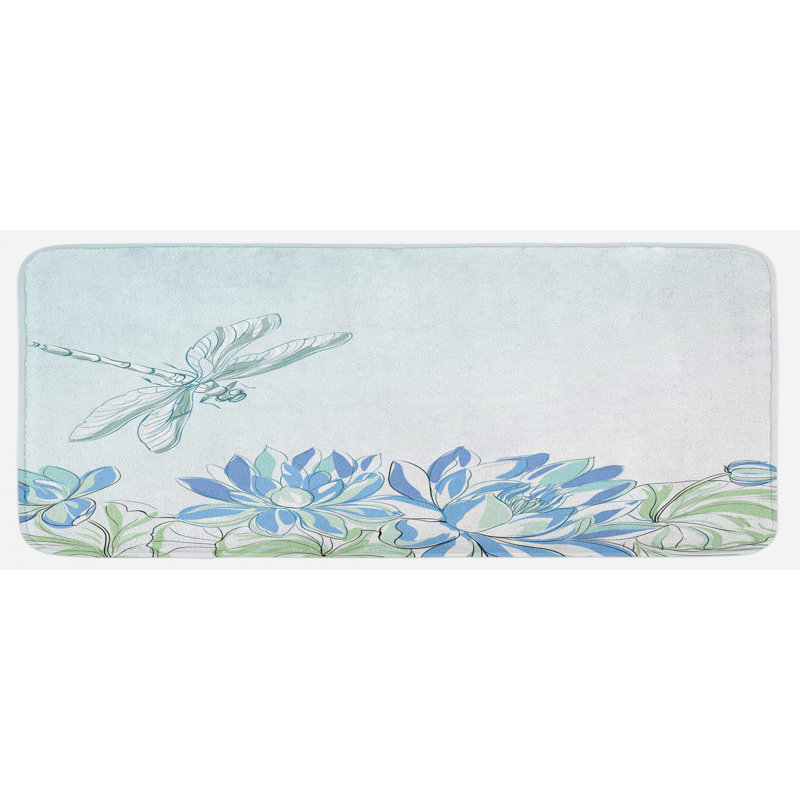 Tapis de cuisine libellule