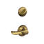 Champagne Interior Lever and Single Cylinder Deadbolt Thumbturn Set (Exterior Portion Sold Separately)-7572793-7572794-59714799