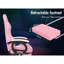 Gaming Chair With RGB LED Light 8-Point Massage Computer Office Chair With Lumbar Support Footrest Red & Black-1164260202