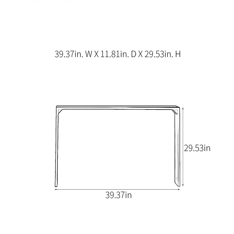 Console Retro Minimalist Art, H 29,53 po x l 39,37 po x P 11,81 po
