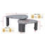 Table basse d'apparence marbre gris granite