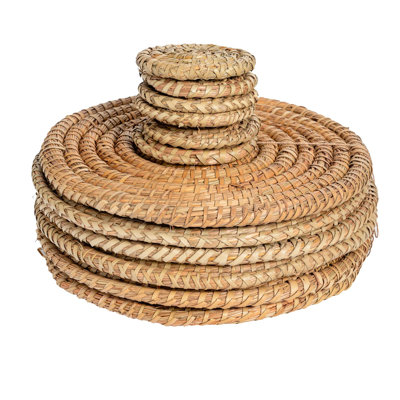 Argon Tableware - Woven Palm Leaf Placemats & Coasters Set