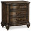 Table de chevet pour meubles de chambre à coucher en chêne brun - Élégante apparence 3 po