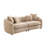 Calmera Organic Modern Upholstered Curved 3-Seater Sofa with High-Rebound Cushions-946724196