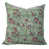 Motif floral vert / rose / imprimé en bloc