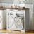 Tilt-out Dual Laundry Hamper Cabinet with Farmhouse Laundry Storage Basket for Bathroom,Laundry Hamper Cabinet with 2 Removable Baskets, Tilt Out Laundry Hamper Cabinet with 2 Drawers 
