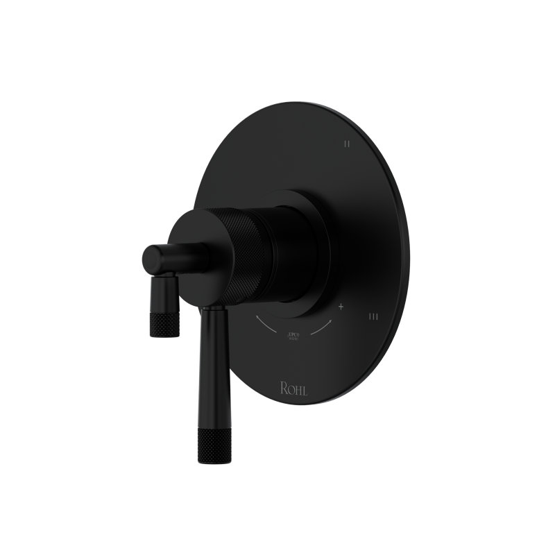 Amahle 1/2" Therm & Pressure Balance Trim With 3 Functions, Matte Black