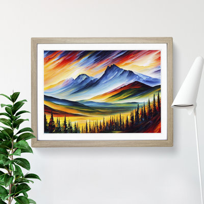 Mountains Scene Vol.5 Abstract - Framed Print
