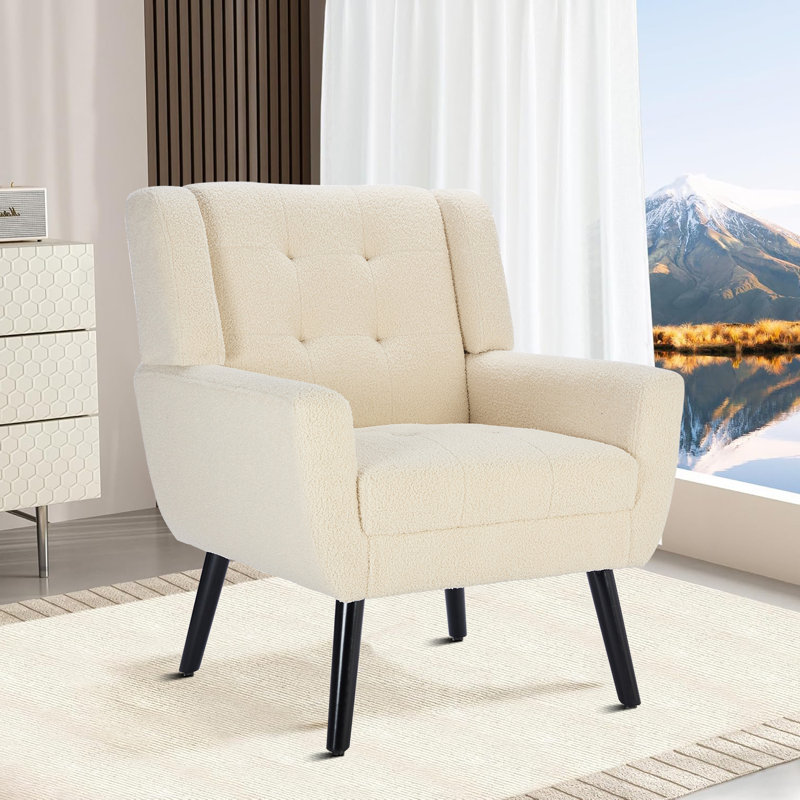 Fauteuil d'appoint moderne et élégant, Blanc