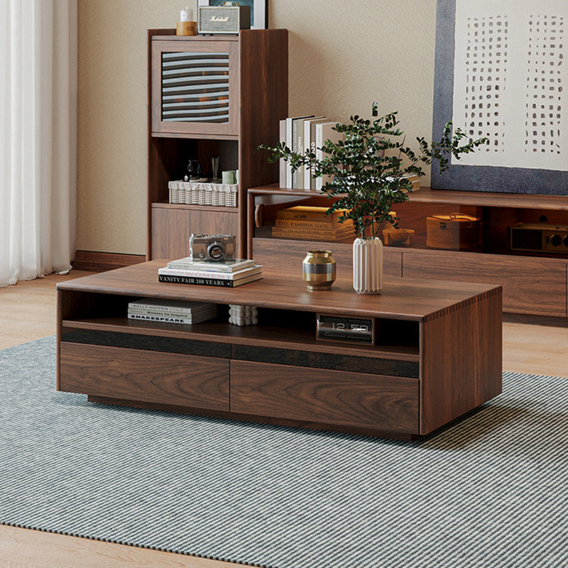 Modern Retro Solid Wood Square Coffee Table