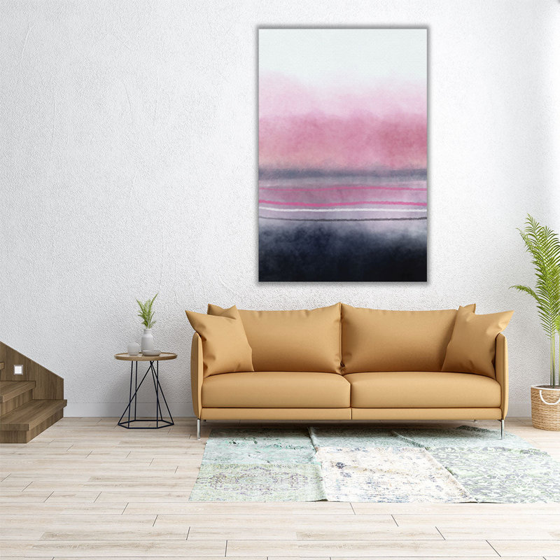 Rose abstrait - reproduction d'art sur toile, H 30 po x l 20 po