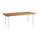 Branch Oak Solid Wood Top Metal Base Dining Table