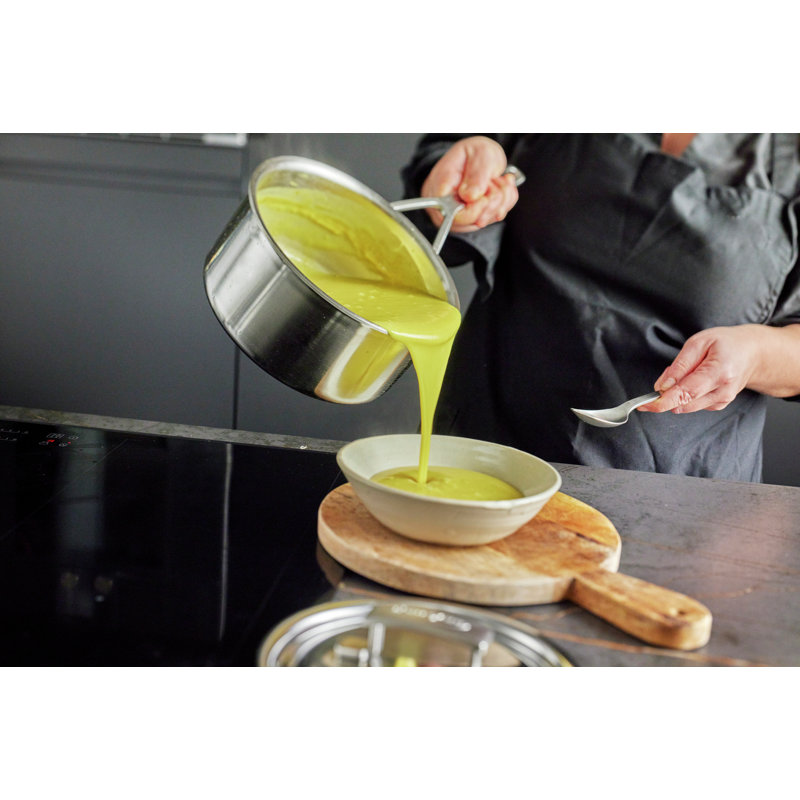 Demeyere Industry 5-Ply Stainless Steel Saucepan, 4 qt.
